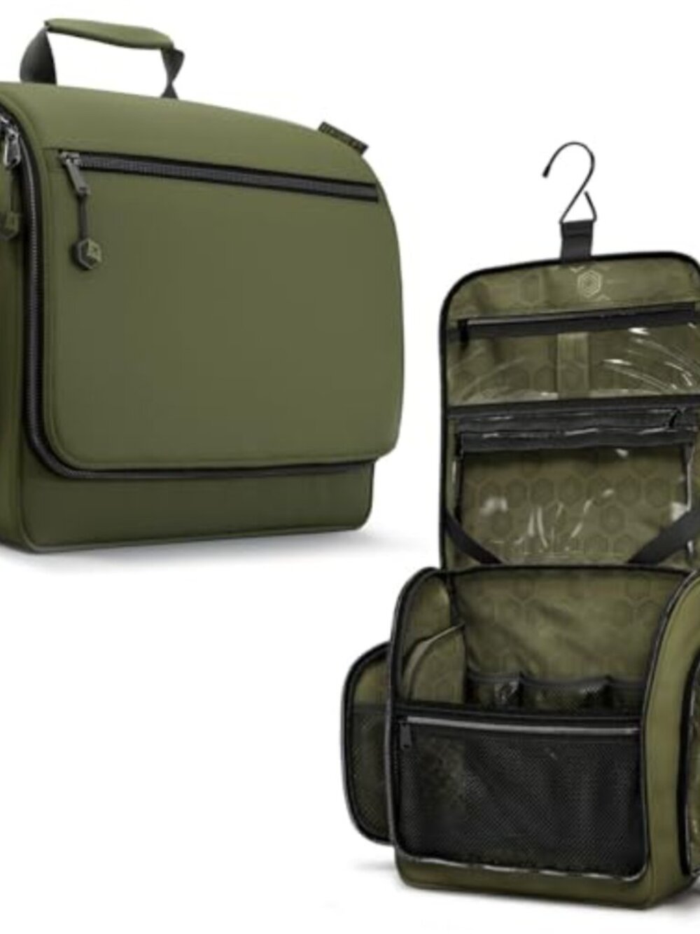 Hanging Travel Toiletry Bag Organizer Expandable Compartments Removable Pouch